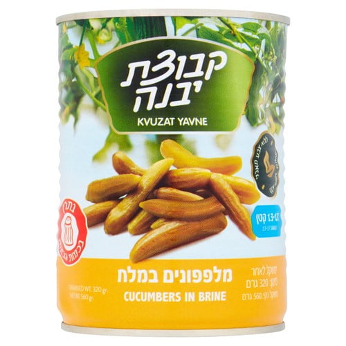 Kvuzat Yavne Cucumbers in Brine 13-17 560g, British Import (Pack of 2)