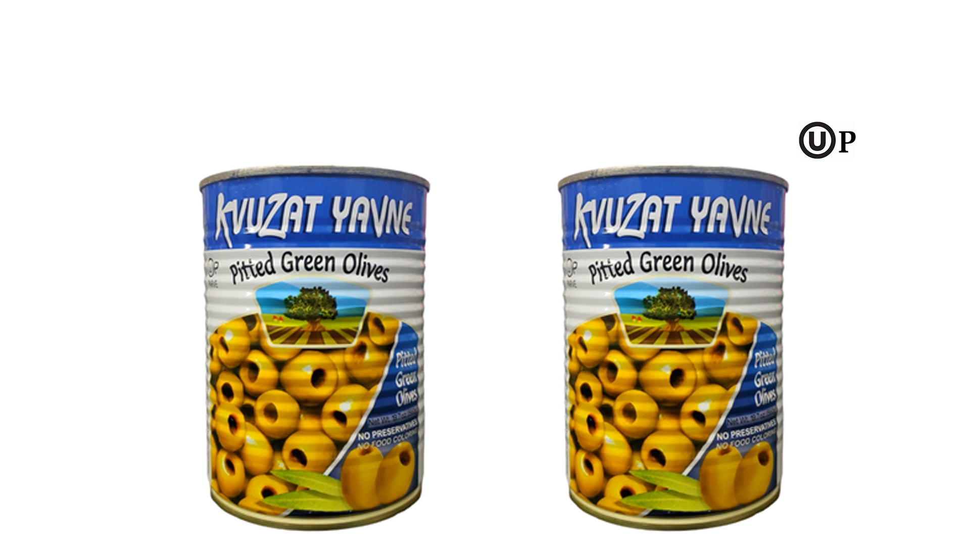 Kvuzat Yavne Pitted Green Olives, 19.7 oz, OU Kosher for Passover, 2