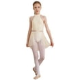 thumbnail image 1 of Kvysinly Girls Kids Sleeveless Cutout Back Lyrical Ballet Dance Dress for Contemporary Modern Latin Champagne 16, 1 of 7