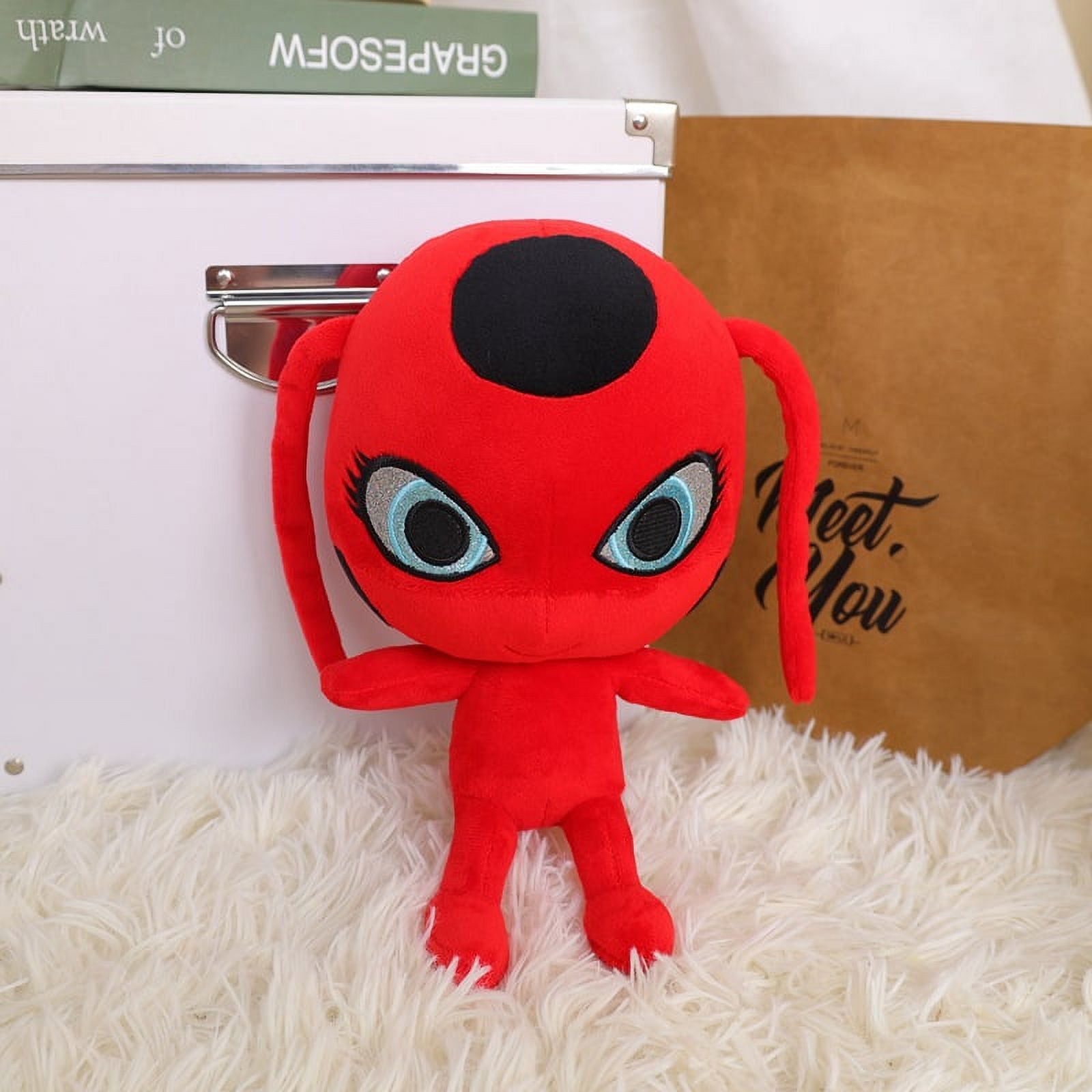 Miraculous Ladybug - Kwami Mon Ami Tikki, 9-inch Ladybug Plush Toys for  Kids, Super Soft Stuffed Toy with Resin Eyes, High Glitter and Gloss, and
