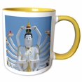 thumbnail image 1 of 3drose, Kwan Yin, Wat Plai Laem, Ko Samui, Thailand - As36 Cmi0786 - Cindy Miller Hopkins, 11oz Two-tone Yellow Mug, 1 of 6