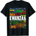 thumbnail image 1 of Kwanzaa 7 Principles Word Art T-Shirtmen and women can wear, black, white, gifts.S,M,L,XL,2XL,3XL,1390XL, 1 of 4
