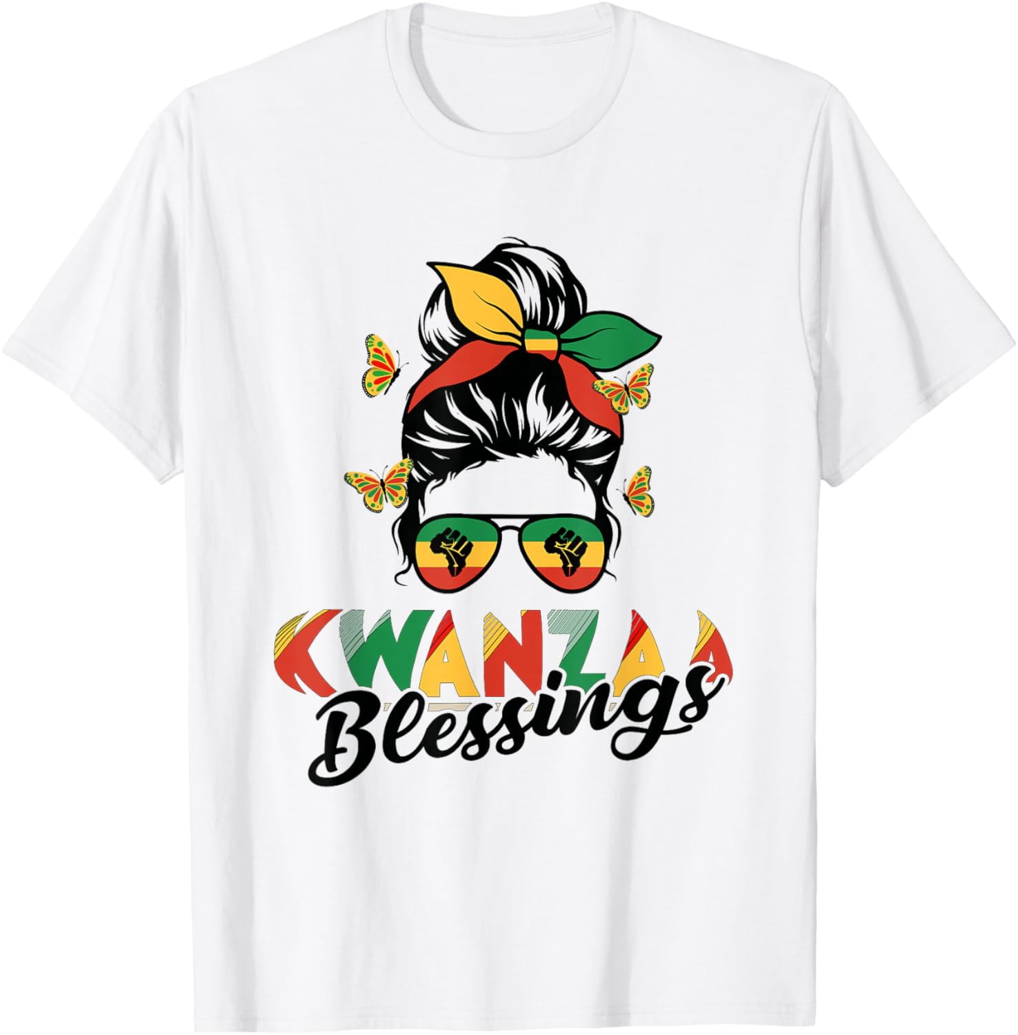 Kwanzaa Blessings African Black Woman Kwanzaa TShirtMen and women can