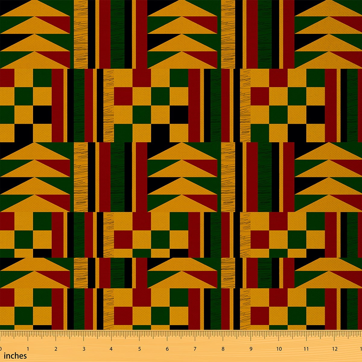 Kwanzaa Colors Red Black Green Stripes Pattern Wrapping Paper