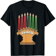 Kwanzaa Festive Kinara T-Shirt: Ideal Present for Celebrating Kwanzaa