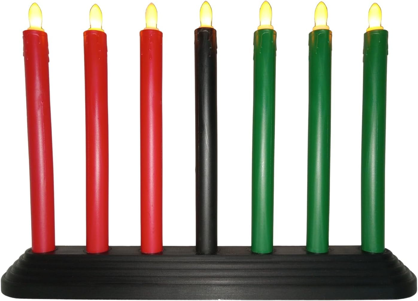 Kwanzaa Kinara Flameless Battery Powered Electric Candles
