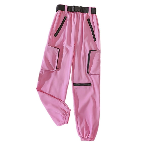 Kwasome Baby Girls Pants Toddler Floral Pink Print Loose Pants Casual Pants Fall Winter Clothes Fashion Sweatpants 6-7 Yearsred