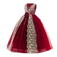 thumbnail image 1 of Kwasome Flower Girl Dresses Girls Walk Thru Dress Girls Dress Princess Dress Sleeveless Long Dress Flower Girl Wedding Dress Model Catwalk Piano 11-12 Years,E, 1 of 9