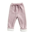 thumbnail image 1 of Kwasome Girls Pants Toddler Solid Color Loose Pants Casual Warm Pants Fall Winter Clothes Comfortable Girl Clothings 6-12 Monthspink, 1 of 9