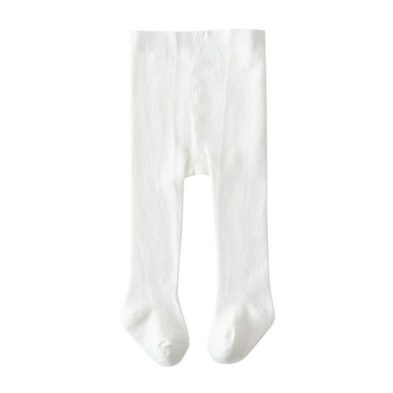 Kwasome Kid Girls Pants Baby Tights Soft Leggings Kids Tights Warm Tights Girls Classic Daily Wear 9-18 Monthswhite
