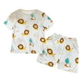 thumbnail image 1 of Kwasome Kid Outfits For Boys Toddler Kids Short Sleeve Cartoon Carrot Dinosaur Prints Tops Shorts Outfits Comfortable Boys Clothings Yellow 3-4 Years, 1 of 6
