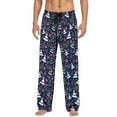 thumbnail image 1 of Kwasome Men Pant Christmas Pants Pajama Pants With Drawstring And Pockets Navy Holiday Travel Play Wear Xl, 1 of 4