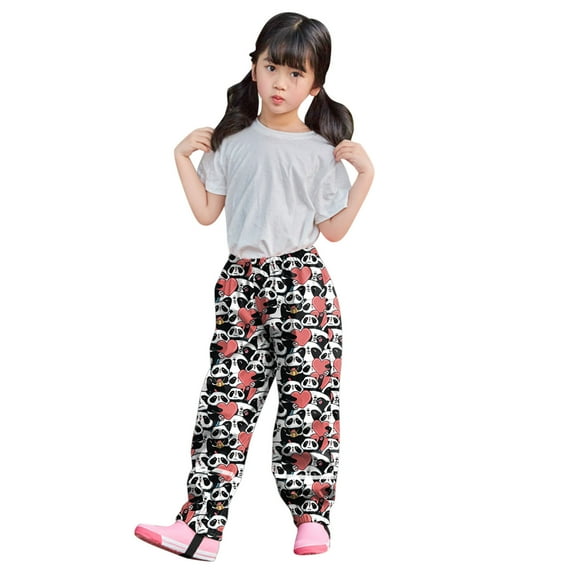 Kwasome Pants For Baby Kid Girls Breathable Children Dungarees Pants Bottoms Baby Rain Trousers Kids Mud Windproof Pants Fashion Girl Clothings 5-6 Yearsblack