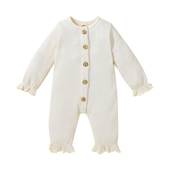 Kwasome Romper For Girls Girls Long Sleeve Winter Plaid Jumpsuit Outwear White Adorable Romper For Girls 6-12 Months