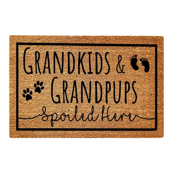 Kwasome Rustic Carpets Solid Color Letter Prints Non Rug Decorative Accessories 24Ã16 Inches Entrance Front Door Rug For Home Living Room Bathroom