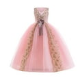 thumbnail image 1 of Kwasome Summer Dress For Girls Girls Walk Thru Dress Girls Dress Princess Dress Sleeveless Long Dress Flower Girl Wedding Dress Model Catwalk Piano 7-8 Years,B, 1 of 9
