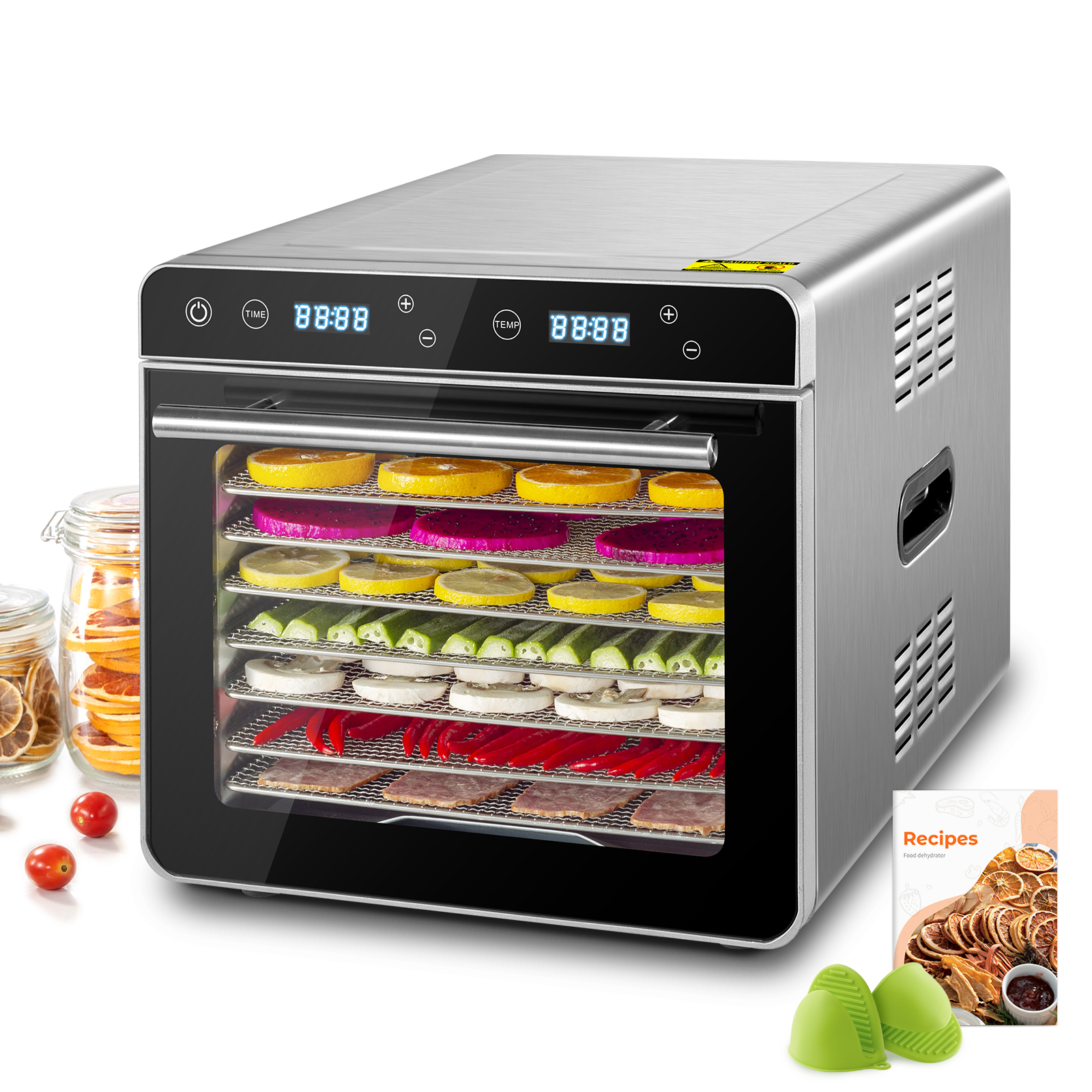 Samson "Silent" 10 Tray All Stainless Tray Dehydrator Digital
