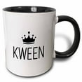 thumbnail image 1 of 3drose, Kween, 11oz Two-tone Black Mug, 1 of 6