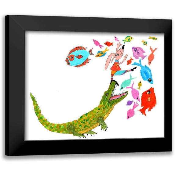 Kwerki Studios 24x19 Black Modern Framed Museum Art Print Titled - Dont Eat Me