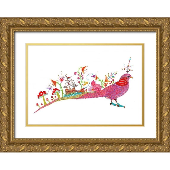 Kwerki Studios 32x23 Gold Ornate Wood Framed with Double Matting Museum Art Print Titled - Whimsical Journey