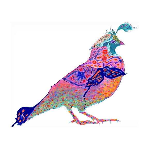 Kwerki Studios 'Butterfly Quail' Canvas Art