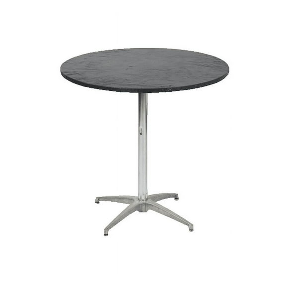 Kwik-Covers 24" Round Fitted Plastic Table Covers, Black