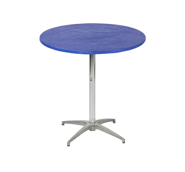 KwikCovers 30" Round Fitted Plastic Table Covers, Royal Blue