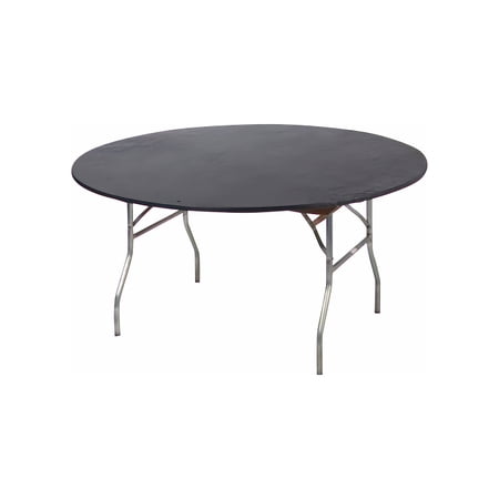 Kwik-Covers 48" Round Fitted Plastic Table Covers, Black