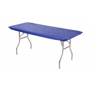 Kwik-Covers 6  Rectangular Plastic Table Covers 30" x 72" - Bundle of 5, Royal Blue
