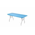 thumbnail image 1 of Kwik-Covers 10 Pack Rectangular Plastic Table Covers - 6' Rectangle, Light Blue, 1 of 5
