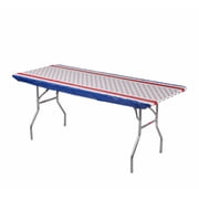 Kwik-Covers 10 Pack Rectangular Plastic Table Covers - 6 Rectangle, Patriotic