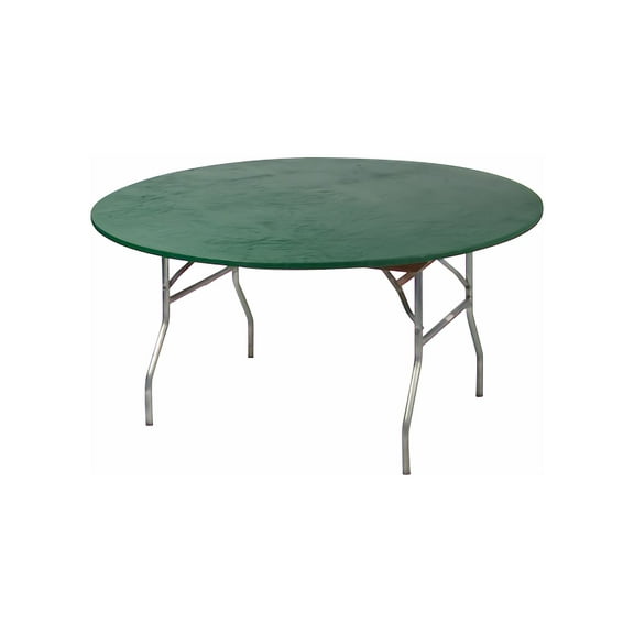 Kwik-Covers 60" Round Fitted Plastic Table Covers, Hunter Green
