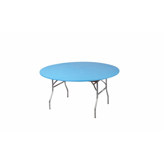 Kwik-Covers 10 Pack Round Plastic Table Cover - 60" Round, Light Blue