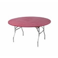 thumbnail image 1 of Kwik-Covers 10 Pack Round Plastic Table Cover - 60" Round, Maroon, 1 of 4
