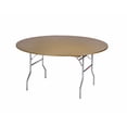 thumbnail image 1 of Kwik-Covers 10 Pack Round Plastic Table Cover - 60" Round, Metallic Gold, 1 of 4
