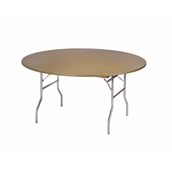 Kwik-Covers 10 Pack Round Plastic Table Cover - 60" Round, Metallic Gold