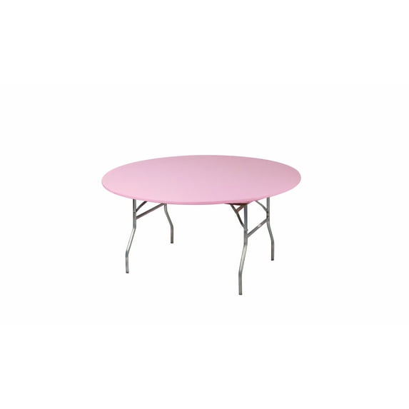Kwik-Covers 60" Round Fitted Plastic Table Covers Pink