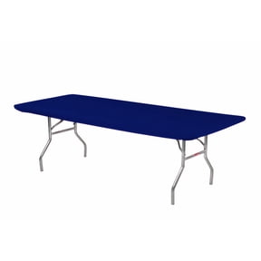 Kwik-Covers 8’ Rectangular Plastic Table Covers 30" x 96" - Bundle of 5, Navy