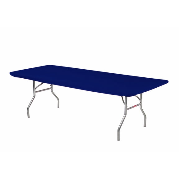 Kwik-Covers 8’ Rectangular Plastic Table Covers 30" x 96" - Bundle of 5, Navy