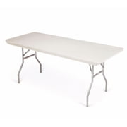 Kwik-Covers 10 Pack Rectangular Plastic Table Covers - 8 Rectangle, Ivory