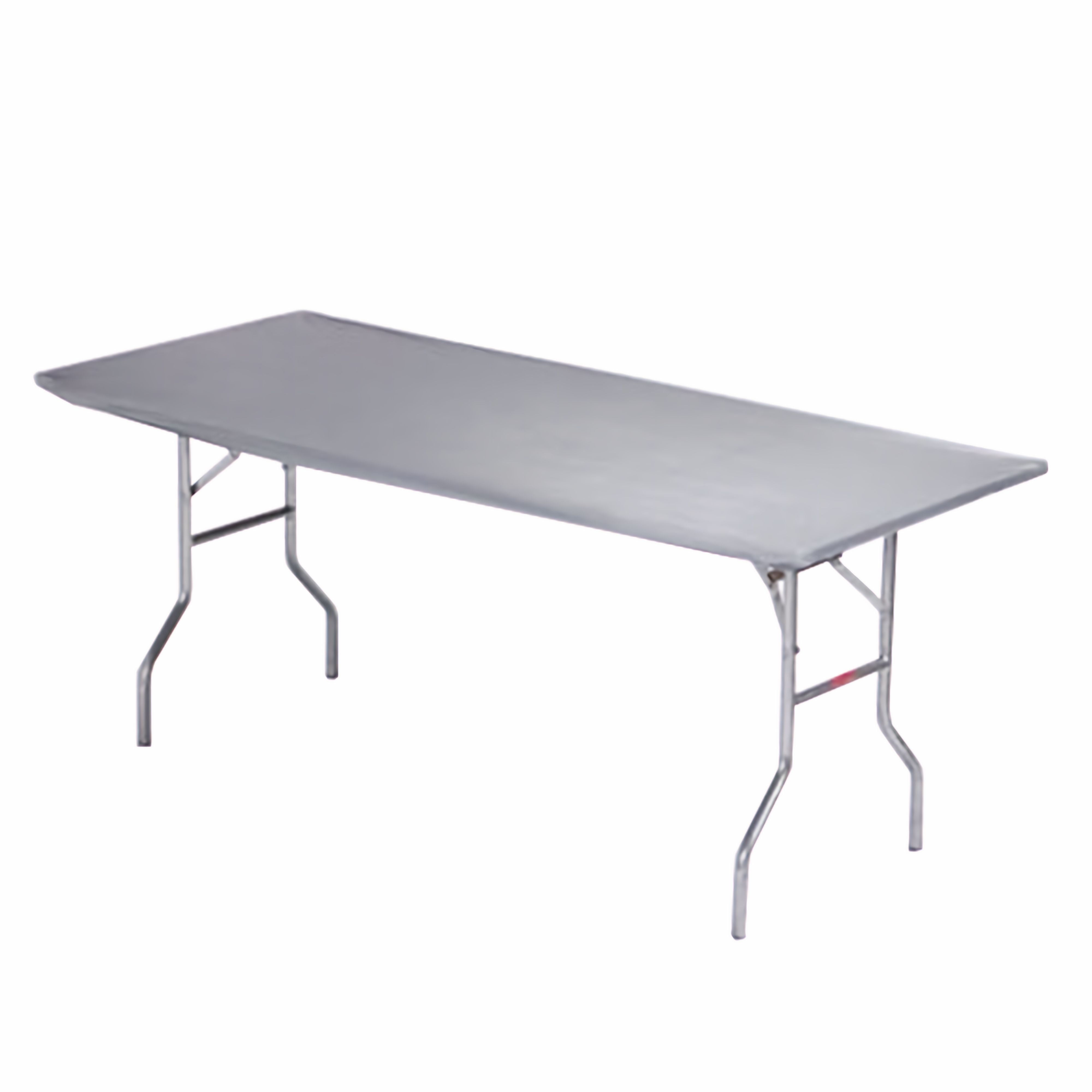 Kwik Covers 8' Rectangle Plastic Table Covers 30"x96", Metallic Silver