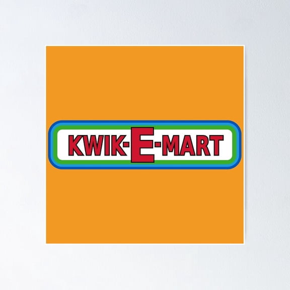 Kwik E Mart Retro Animated Cartoon Grocery Wall Decor, Unframed Poster