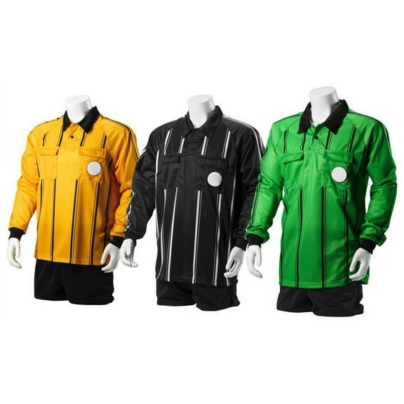 Kwik Goal Premier Referee Long Sleeve Jersey, Yellow, Small