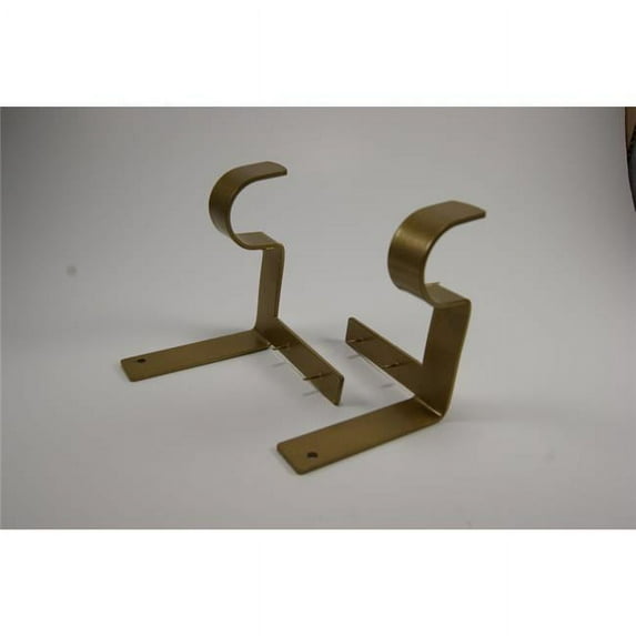 Kwik-Hang 6717649 Enamel Gold No Drill Curtain Rod Bracket