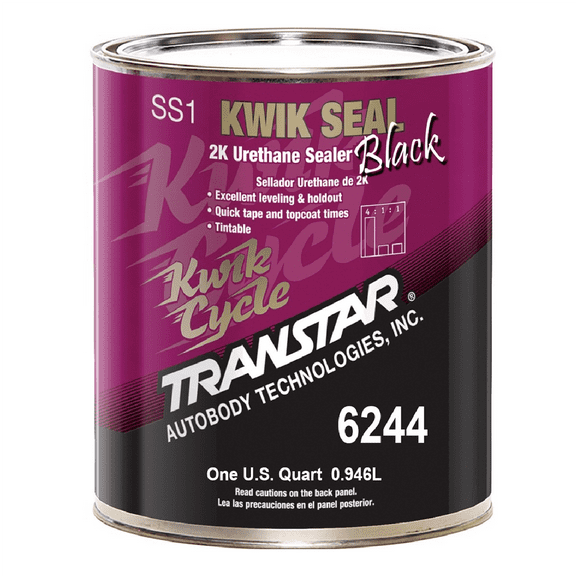 Transtar Autobody Products 6244 - Kwik Seal 2K Urethane Sealer - 1 qt Can - Black - 4:1:1 Mixing - 560 sq-ft/ Gallon at 1 mil Coverage