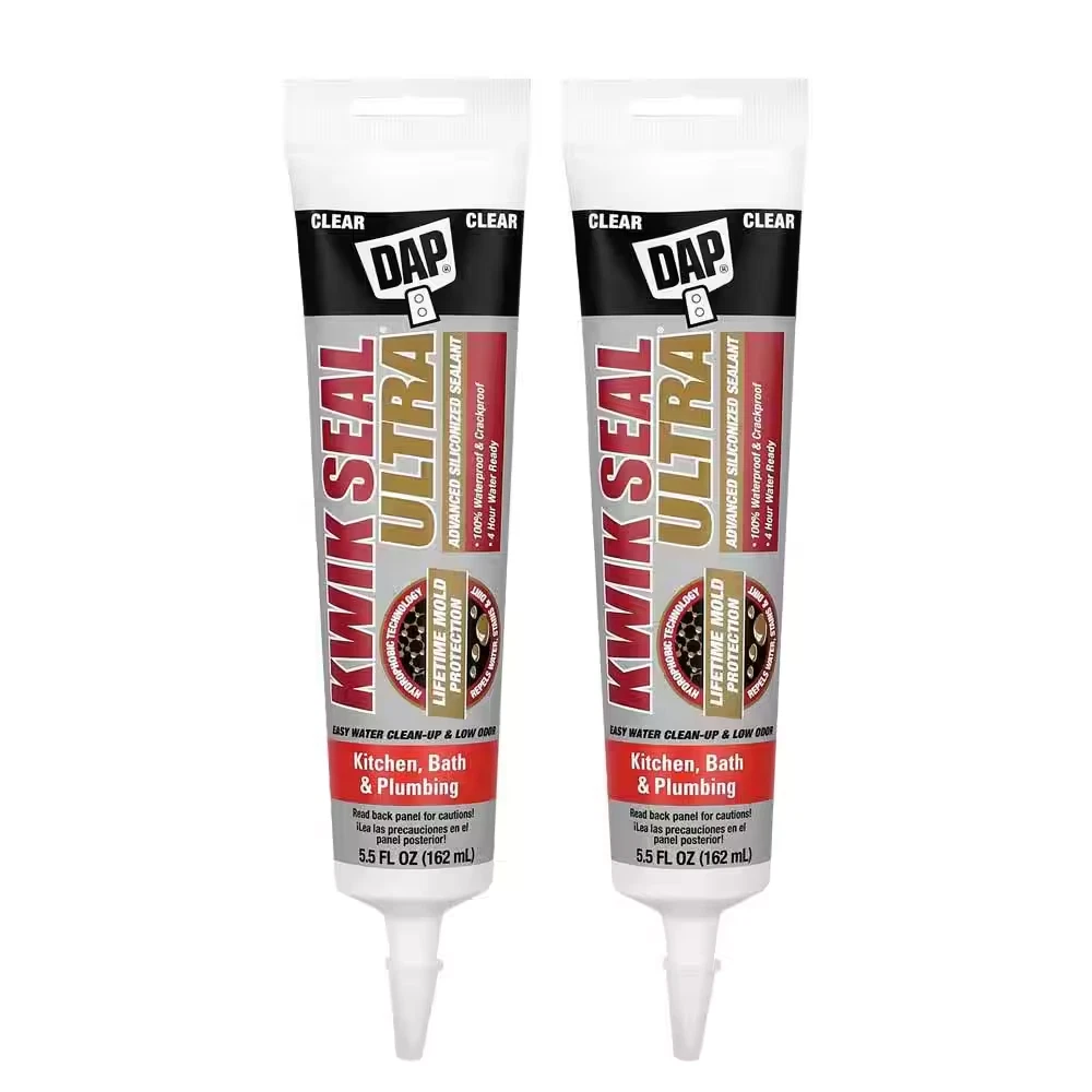 Kwik Seal Ultra 5.5 Oz. Clear Advanced Siliconized Kitchen And Bath Caulk (2-Pac