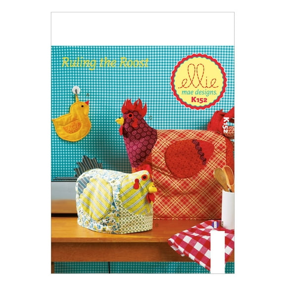 Kwik-Sew Chick Potholders & Rooster Appliance Covers-One Size Only