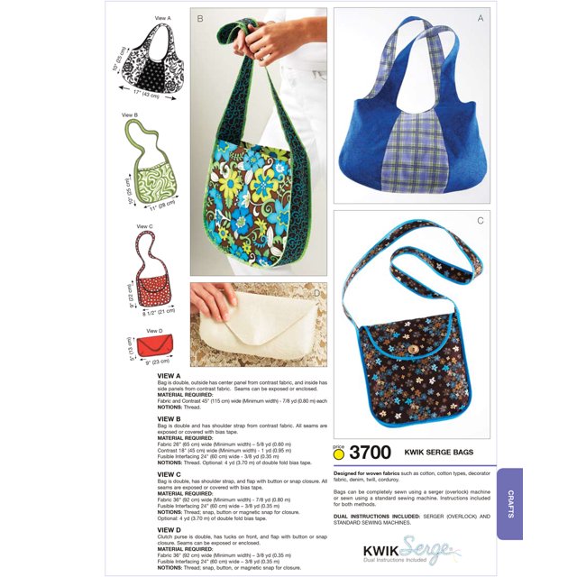 Kwik-Sew Kwik Serge Bags 7 Clutch-No Size - Walmart.com