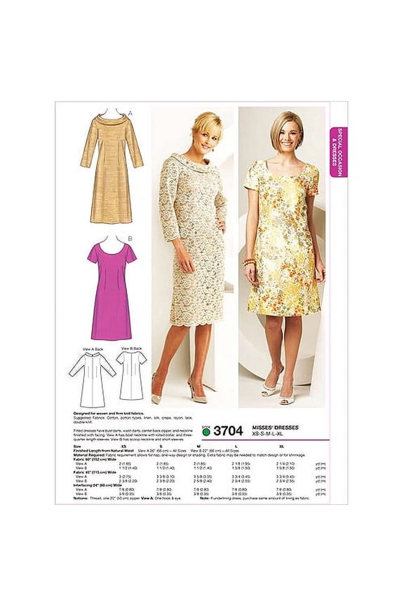 Pattern Dresses, (XS, S, M, L, XL)