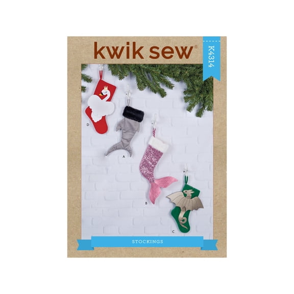 Kwik Sew Sewing Pattern 4314 - Christmas Holiday Stockings, Size: OS (One Size)